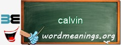 WordMeaning blackboard for calvin